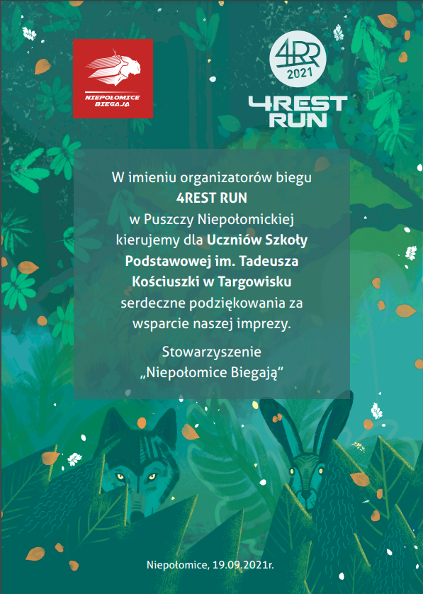 4RestRun Podziękowanie