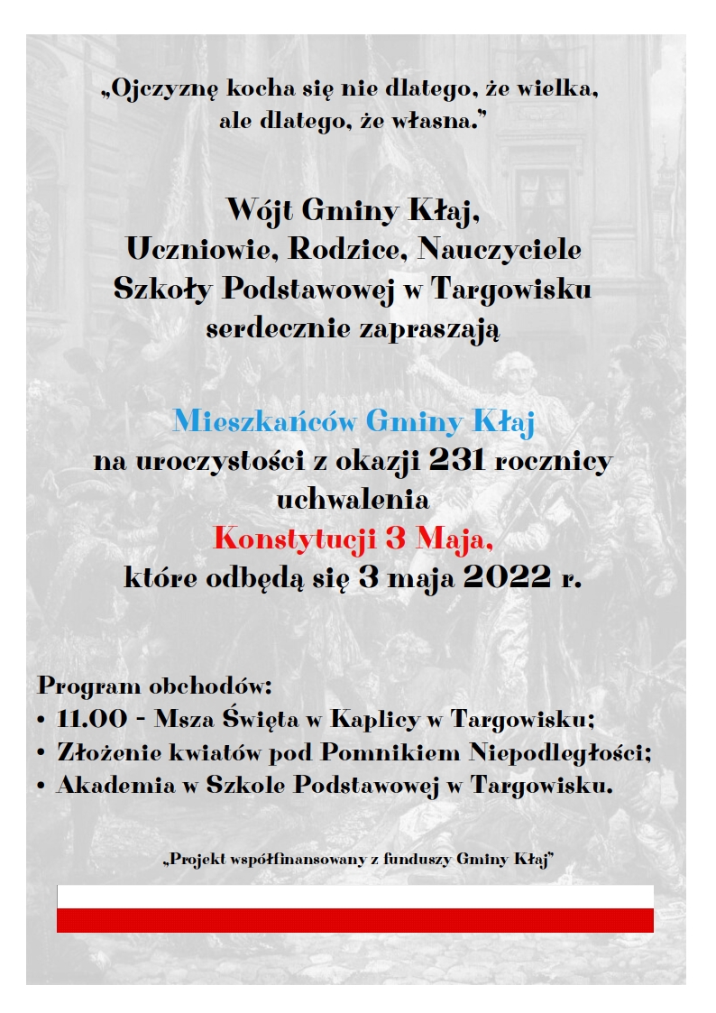 Plakat Święto 3Maja